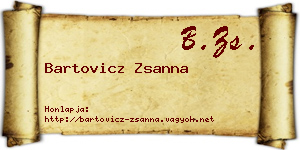 Bartovicz Zsanna névjegykártya